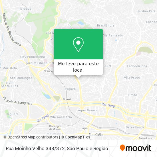 Rua Moinho Velho 348/372 mapa