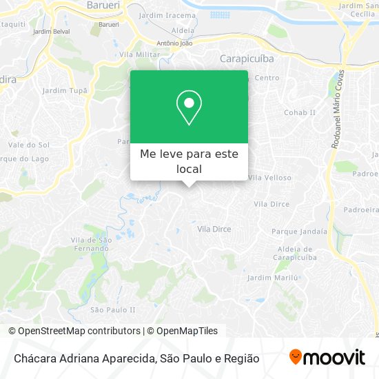 Chácara Adriana Aparecida mapa