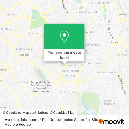 Avenida Jabaquara / Rua Doutor Isaías Salomão mapa