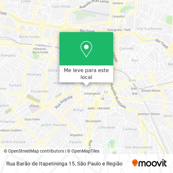 Rua Barão de Itapetininga 15 mapa