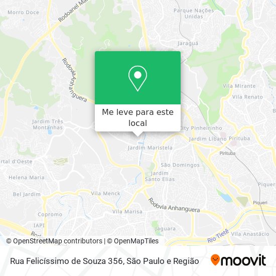 Rua Felicíssimo de Souza 356 mapa