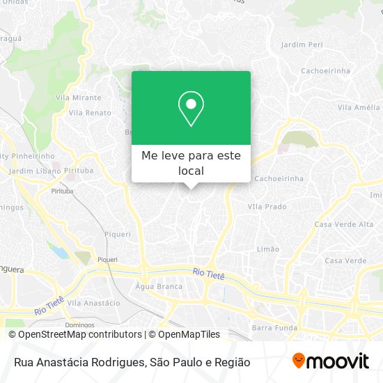 Rua Anastácia Rodrigues mapa