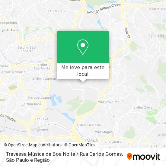 Travessa Música de Boa Noite / Rua Carlos Gomes mapa