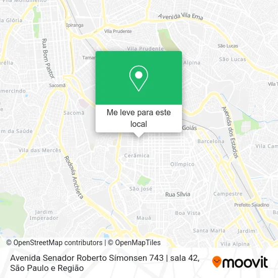 Avenida Senador Roberto Símonsen 743 | sala 42 mapa