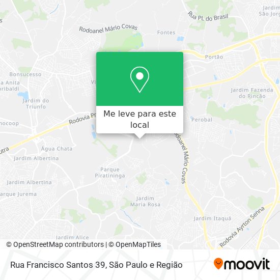 Rua Francisco Santos 39 mapa