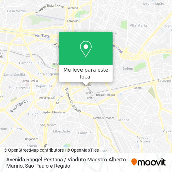 Avenida Rangel Pestana / Viaduto Maestro Alberto Marino mapa