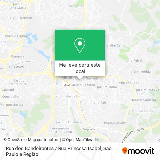 Rua dos Bandeirantes / Rua Princesa Isabel mapa