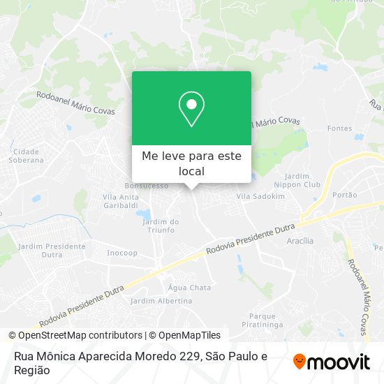 Rua Mônica Aparecida Moredo 229 mapa