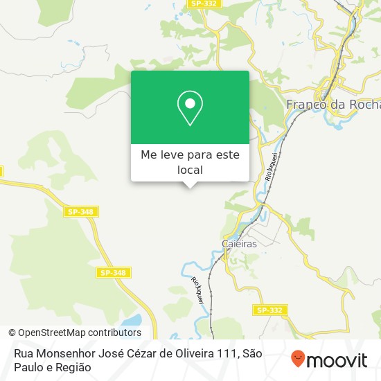 Rua Monsenhor José Cézar de Oliveira 111 mapa