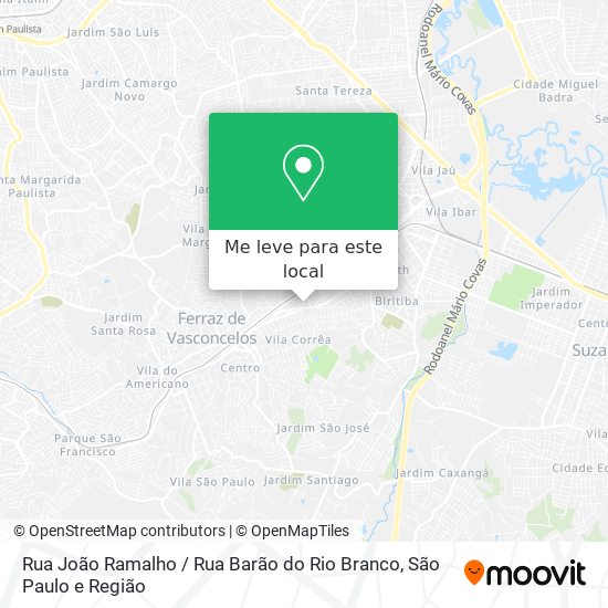 Rua João Ramalho / Rua Barão do Rio Branco mapa