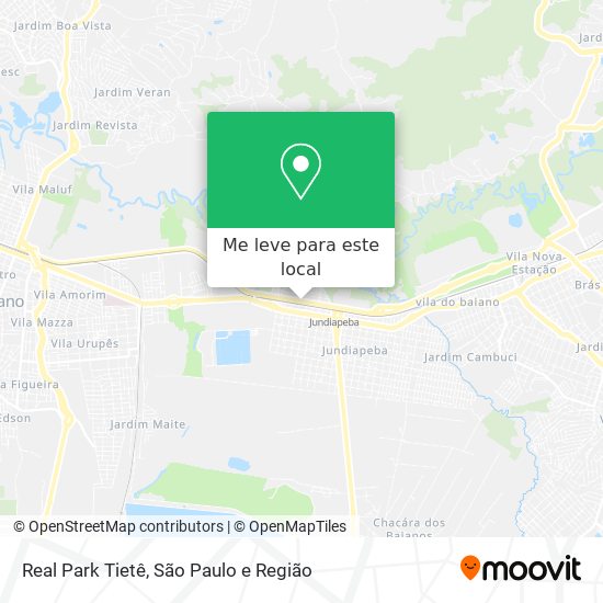 Real Park Tietê mapa