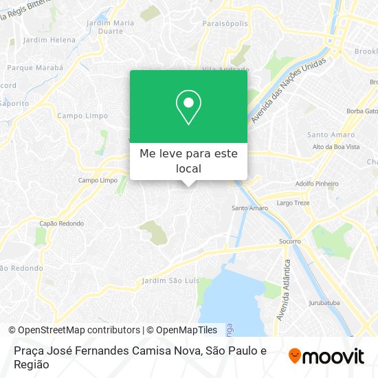 Praça José Fernandes Camisa Nova mapa