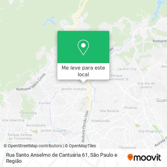 Rua Santo Anselmo de Cantuária 61 mapa