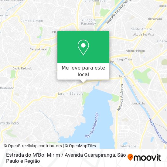Estrada do M'Boi Mirim / Avenida Guarapiranga mapa