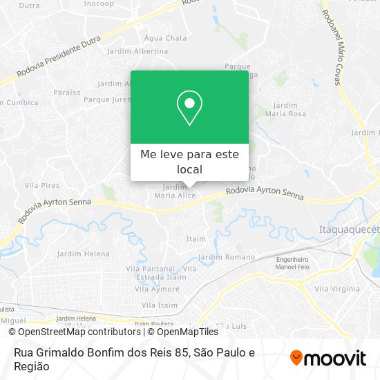 Rua Grimaldo Bonfim dos Reis 85 mapa