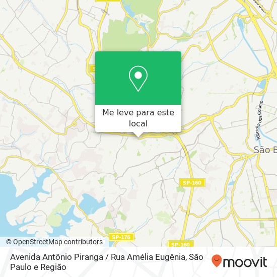 Avenida Antônio Piranga / Rua Amélia Eugênia mapa
