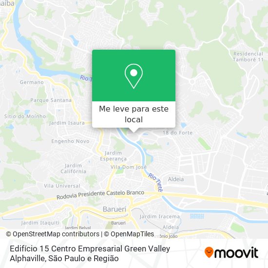 Edifício 15 Centro Empresarial Green Valley Alphaville mapa
