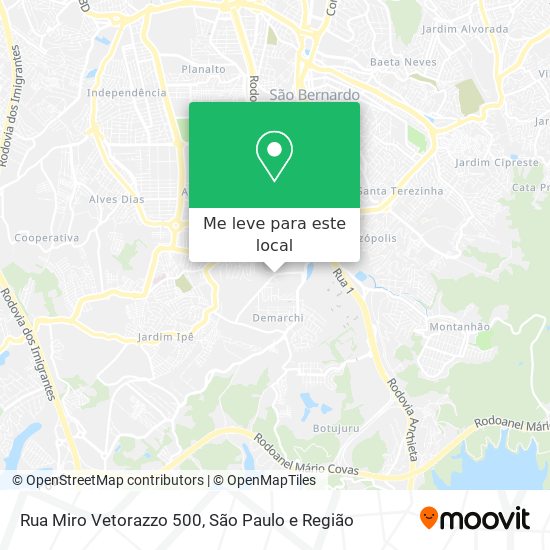 Rua Miro Vetorazzo 500 mapa