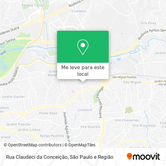 Rua Claudeci da Conceiçāo mapa