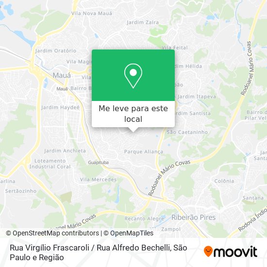Rua Virgílio Frascaroli / Rua Alfredo Bechelli mapa
