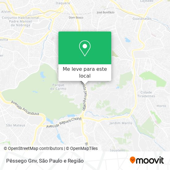 Pêssego Gnv mapa