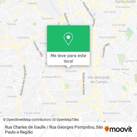 Rua Charles de Gaulle / Rua Georges Pompidou mapa