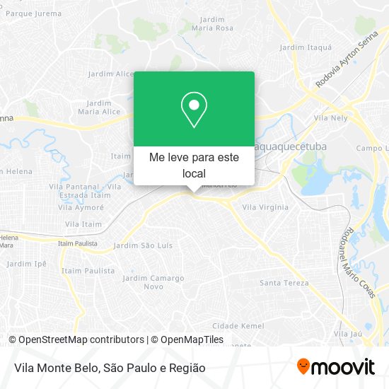 Vila Monte Belo mapa