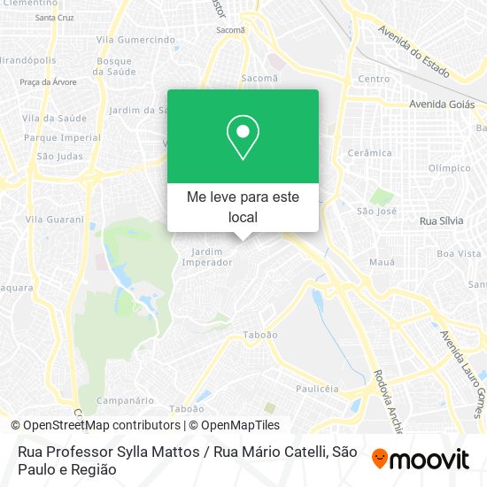 Rua Professor Sylla Mattos / Rua Mário Catelli mapa
