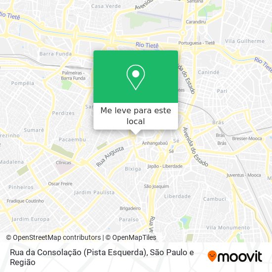 Rua da Consolação (Pista Esquerda) mapa