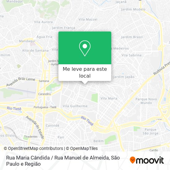 Rua Maria Cândida / Rua Manuel de Almeida mapa