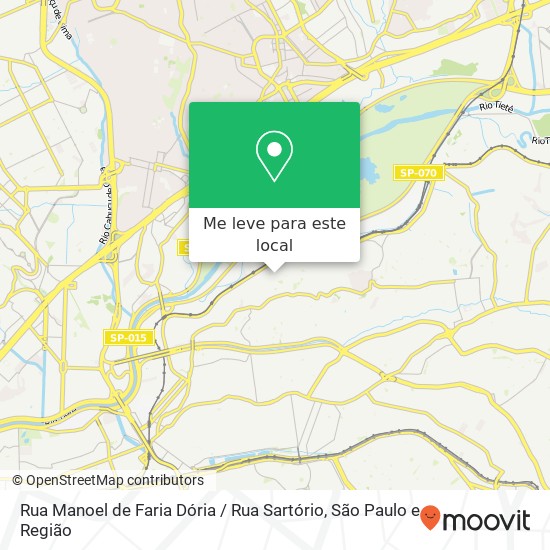Rua Manoel de Faria Dória / Rua Sartório mapa