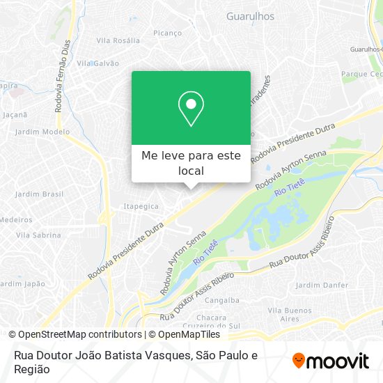 Rua Doutor João Batista Vasques mapa