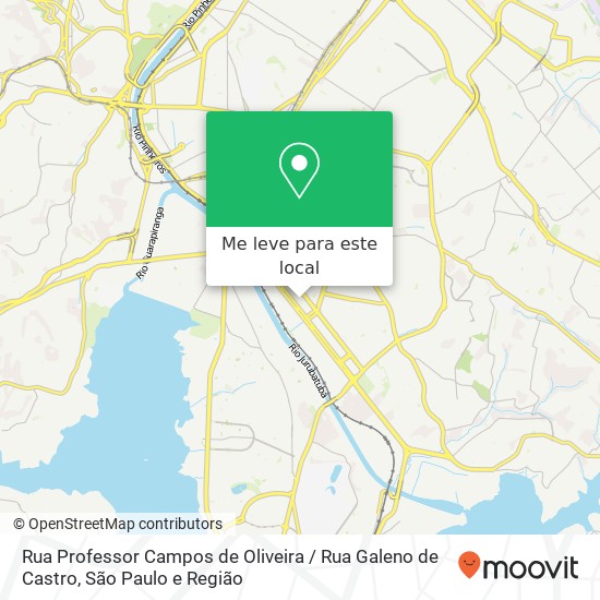 Rua Professor Campos de Oliveira / Rua Galeno de Castro mapa