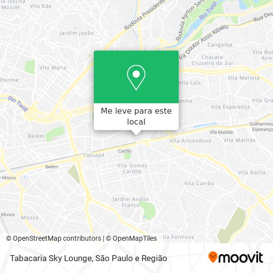 Tabacaria Sky Lounge mapa