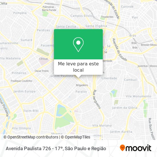 Avenida Paulista 726 - 17º mapa