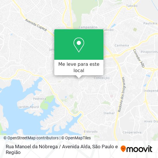 Rua Manoel da Nóbrega / Avenida Alda mapa