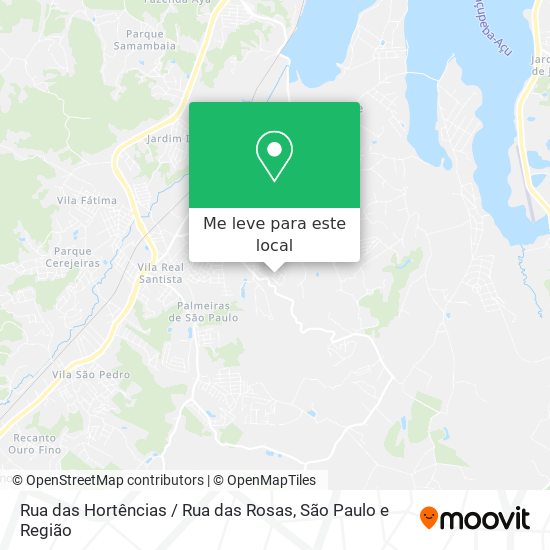 Rua das Hortências / Rua das Rosas mapa
