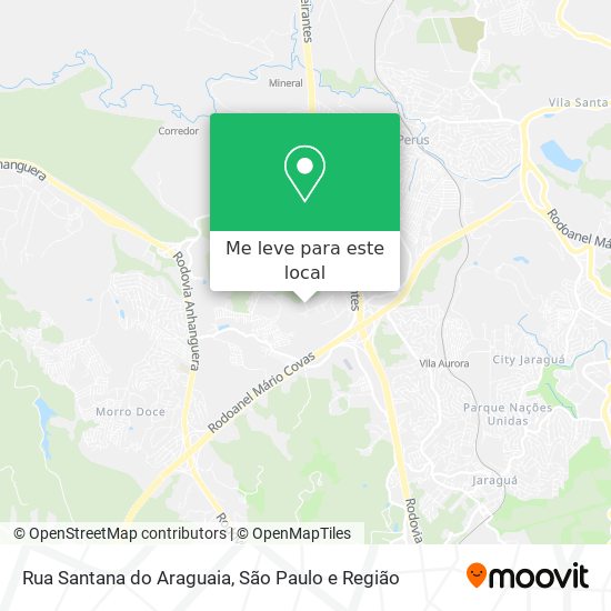 Rua Santana do Araguaia mapa