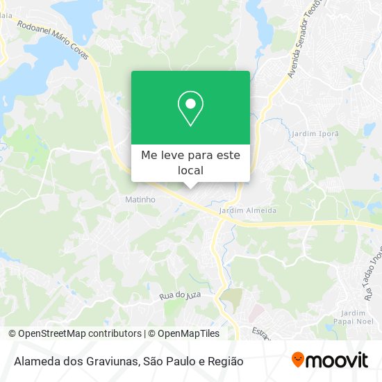 Alameda dos Graviunas mapa