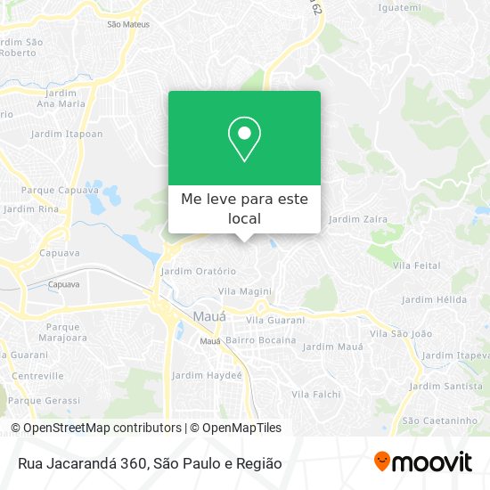 Rua Jacarandá 360 mapa