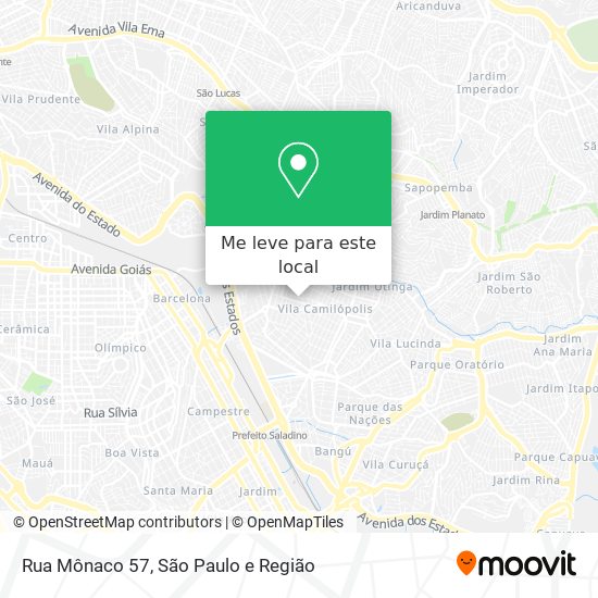 Rua Mônaco 57 mapa