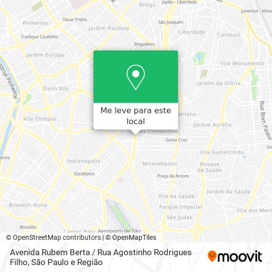 Avenida Rubem Berta / Rua Agostinho Rodrigues Filho mapa