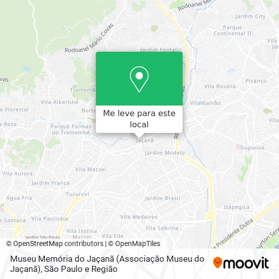 Museu Memória do Jaçanã mapa