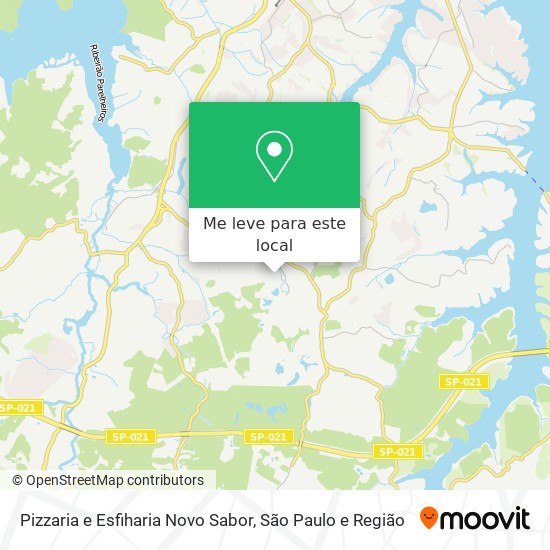 Pizzaria e Esfiharia Novo Sabor mapa