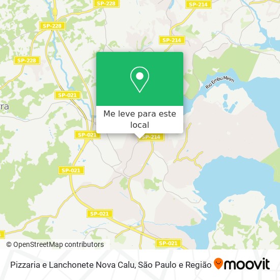 Pizzaria e Lanchonete Nova Calu mapa