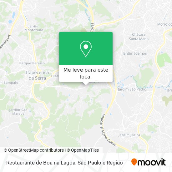 Restaurante de Boa na Lagoa mapa