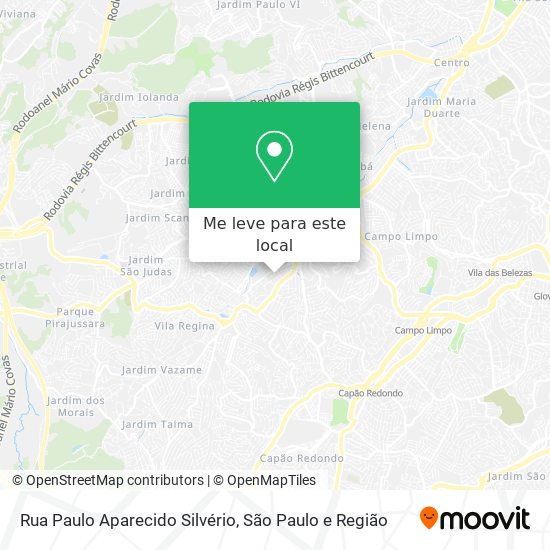 Rua Paulo Aparecido Silvério mapa