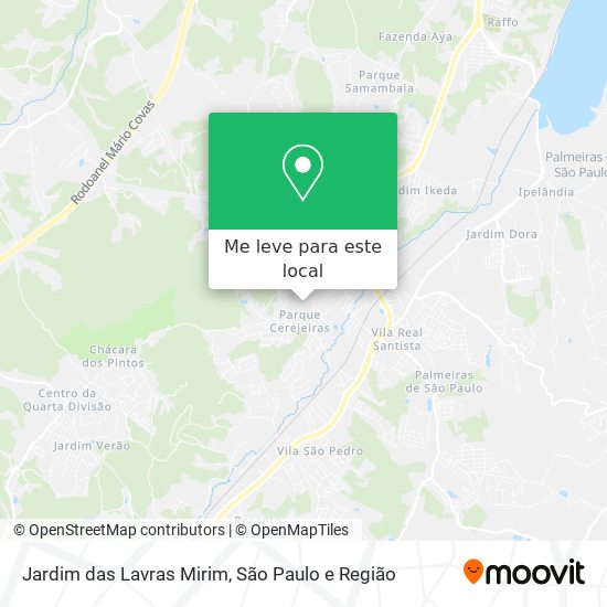 Jardim das Lavras Mirim mapa