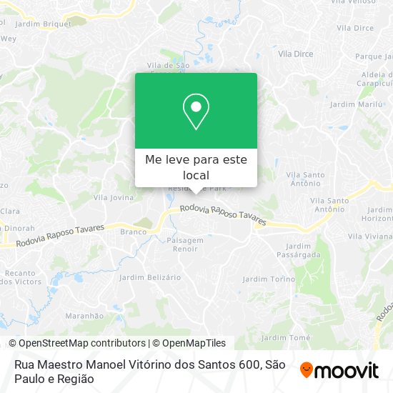 Rua Maestro Manoel Vitórino dos Santos 600 mapa