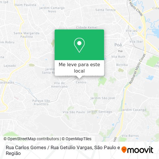 Rua Carlos Gomes / Rua Getúlio Vargas mapa